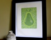 Pear Lino Block Print