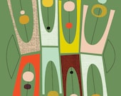 Giclee Print (item No. P-2012-19 Green Satellite)