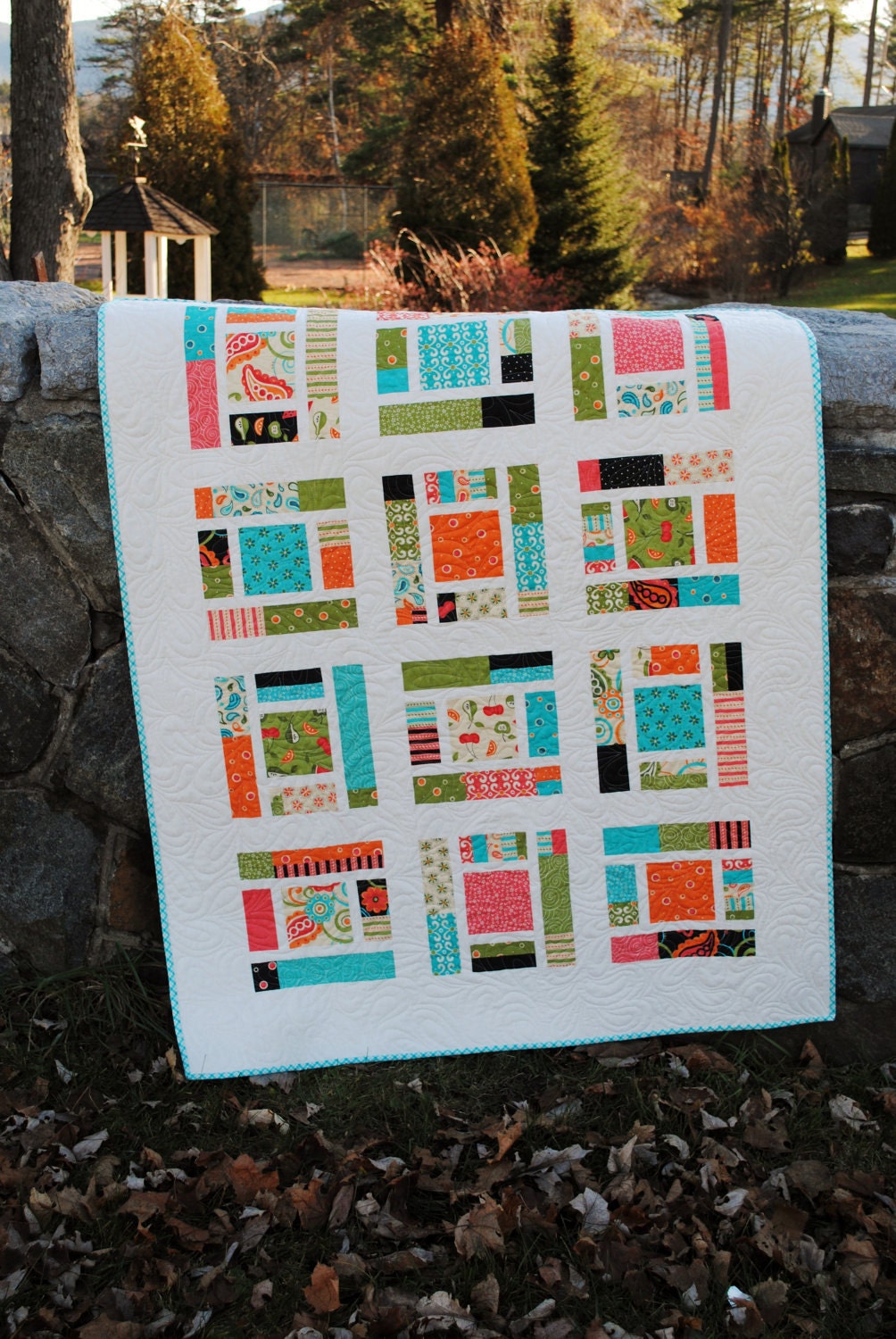 Baby Quilt PATTERN or Lap Quilt.... Layer Cake, Fat Quarters, or scraps ...Sassy Frass