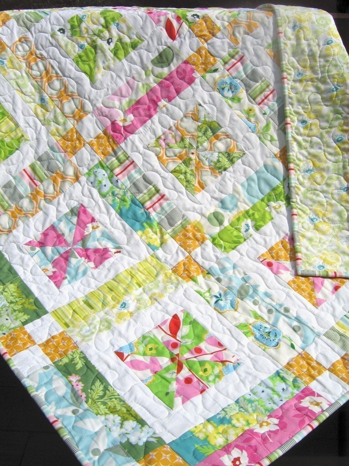 Lemonade Lollipop Baby QUILT PATTERN.... Easy...one Layer CAKE, Pdf available
