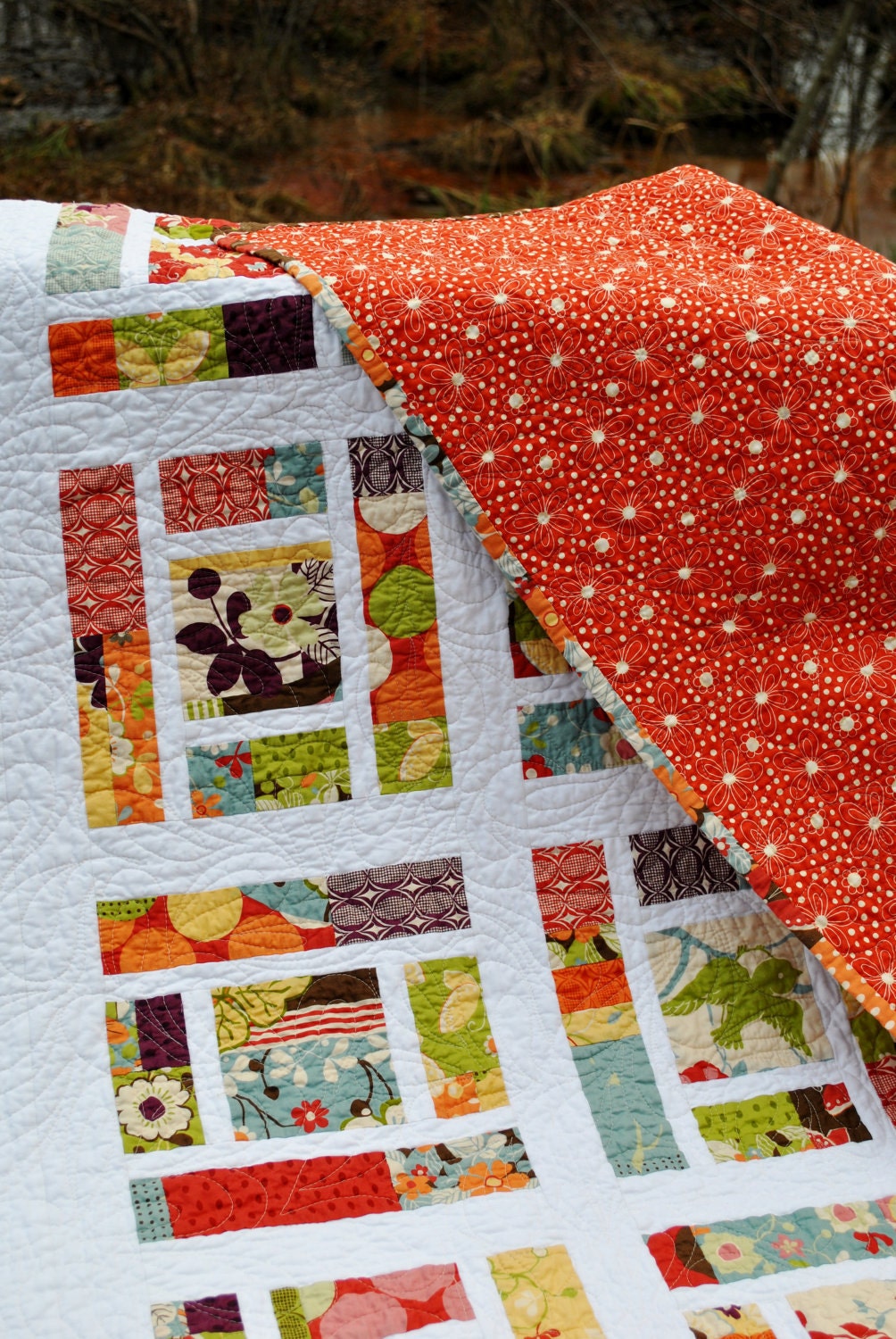 Baby Quilt PATTERN or Lap Quilt.... Layer Cake, Fat Quarters, or scraps ...Sassy Frass
