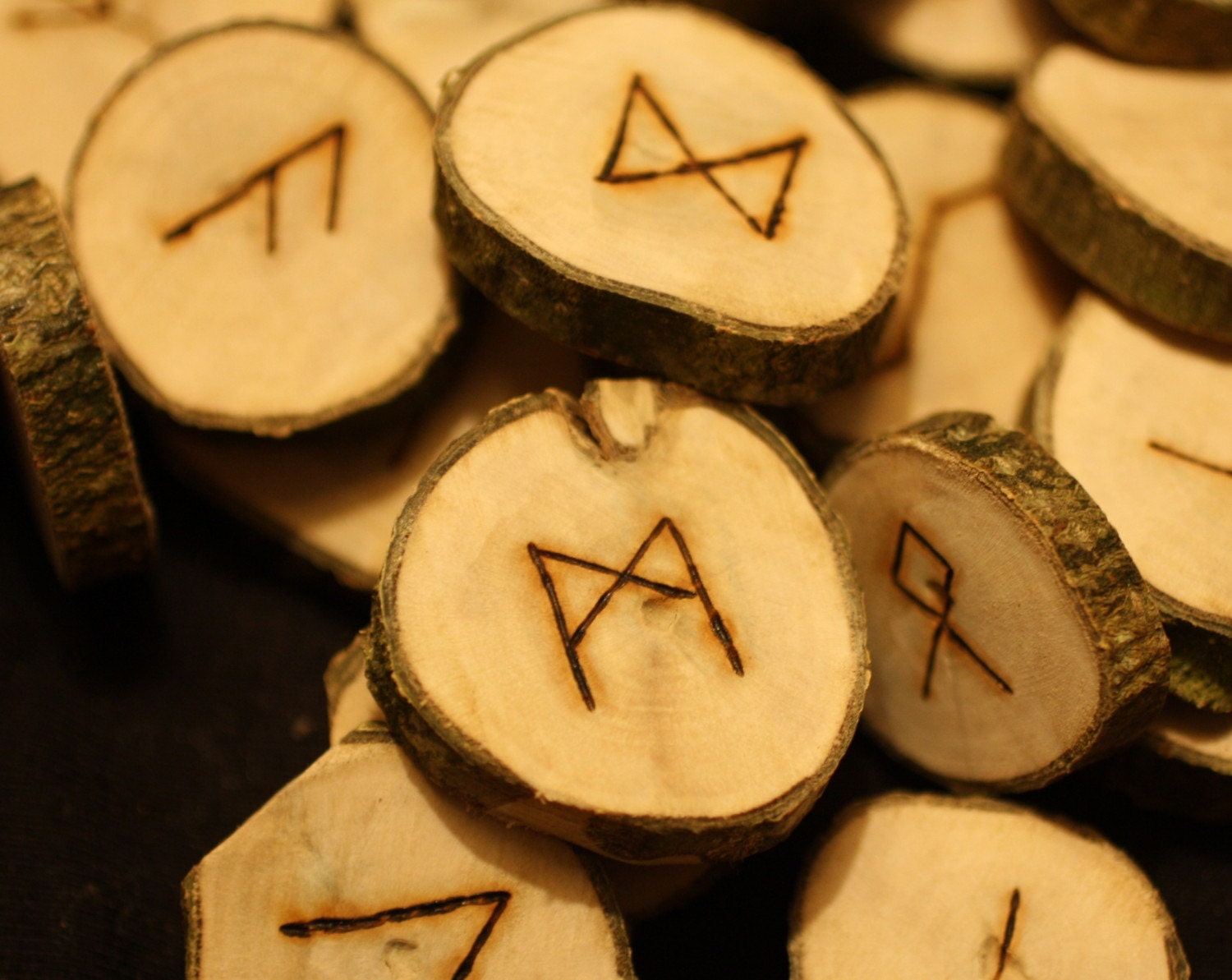 Beautiful Holly Wood Runes