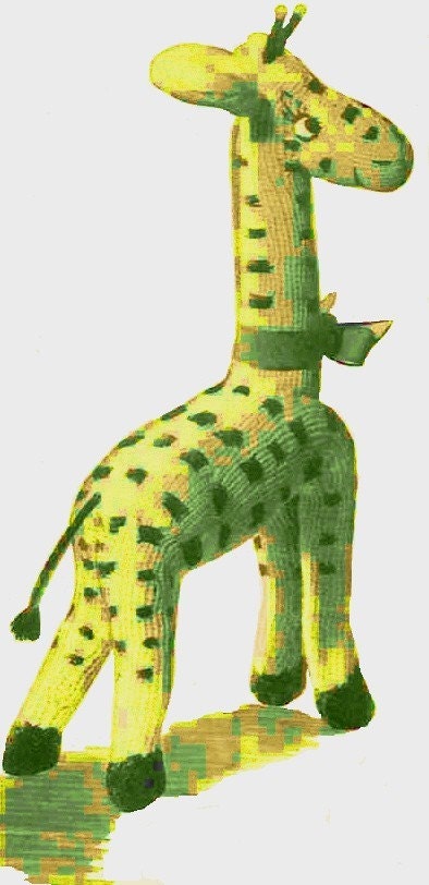 Vintage Knitting Pattern Georgie the Giraffe a 1950s Knitted Toy PDF