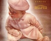 Baby  Layette Hat Coat Mittens Vintage Knitting Pattern pdf 1930s Sunshine Layette