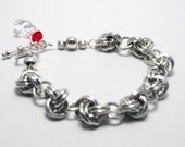 Sterling Silver Chain Maille Knot Bracelet
