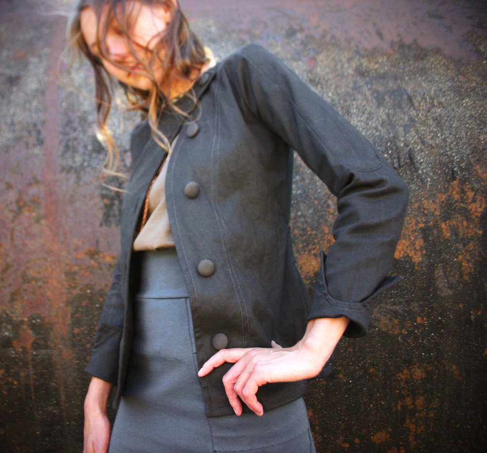 BASALT-Weathered Charcoal Canvas Jacket