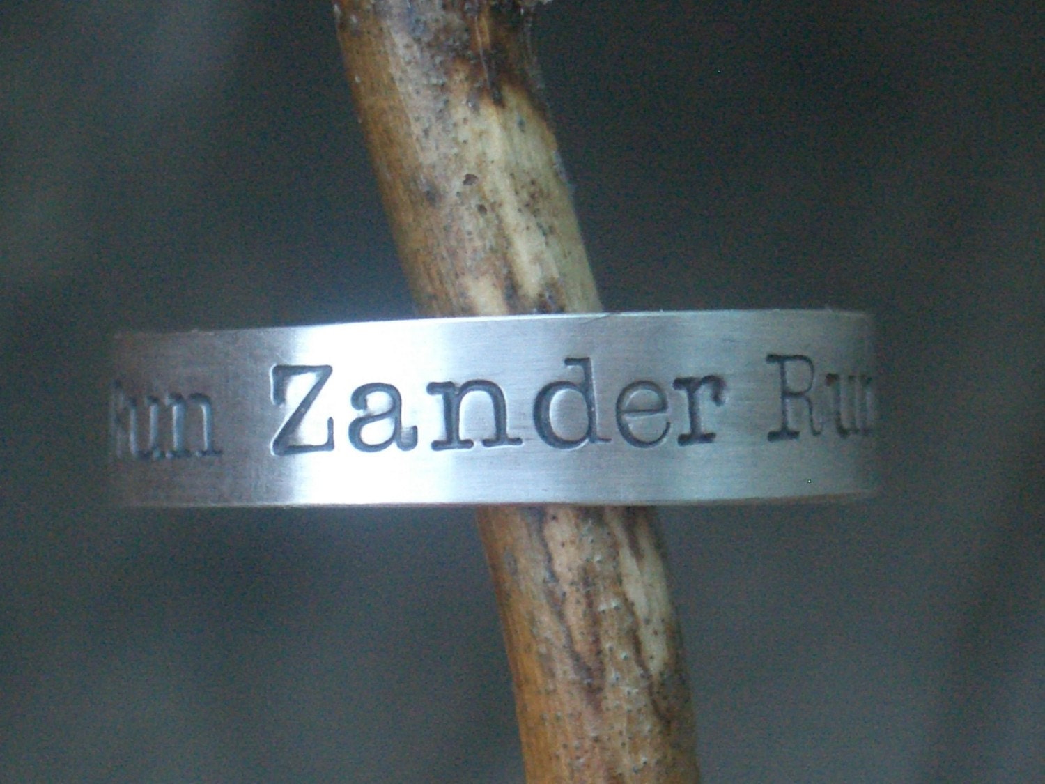 Hand Stamped Message Ring by donnaodesigns