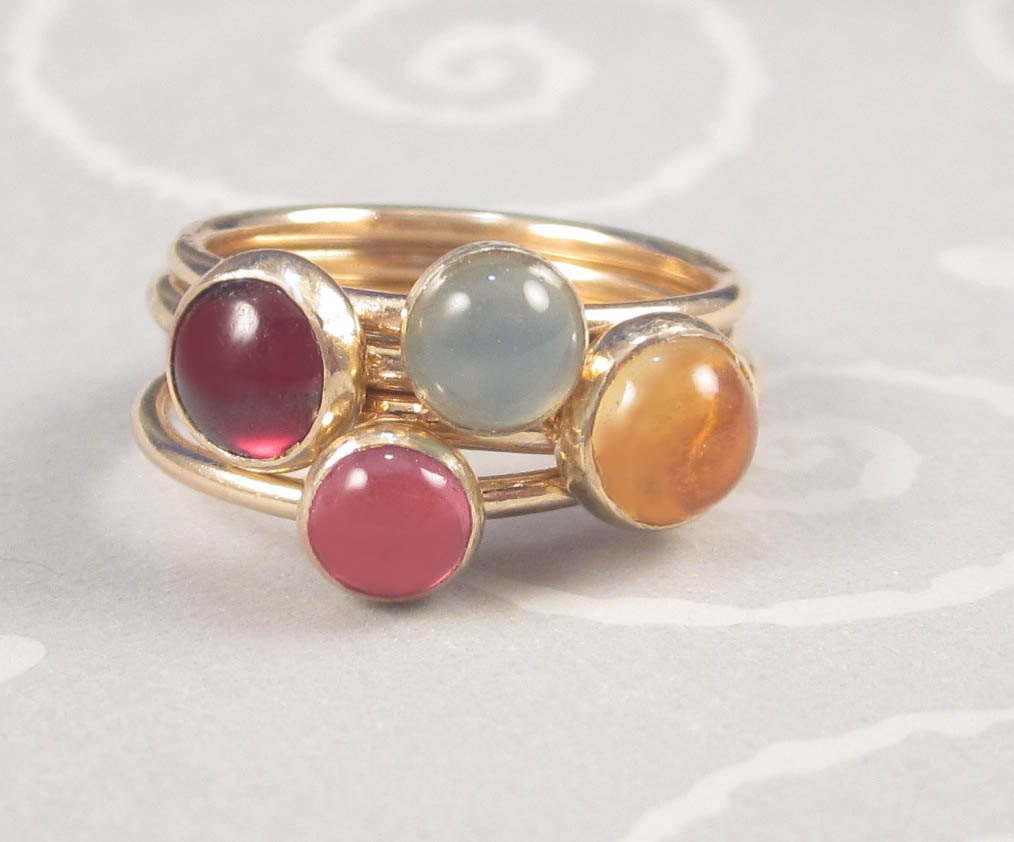 Gold Filled Stacking Rings by donnaodesigns