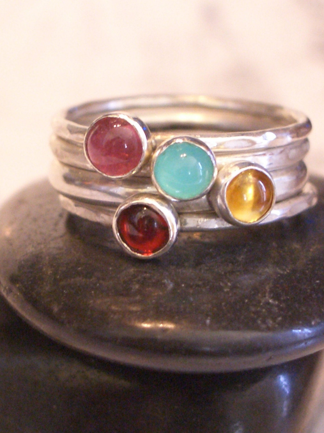Confetti Stacking Rings by donnaodesigns