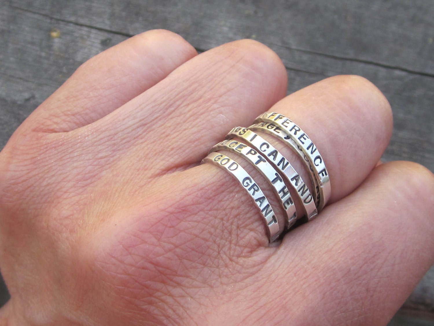 Custom Message Wrap Around Ring by donnaodesigns