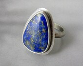 Bit of Earth Ring in Lapis lazuli and Sterling Silver