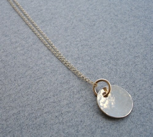 Sun Disc- 14K Gold Necklace