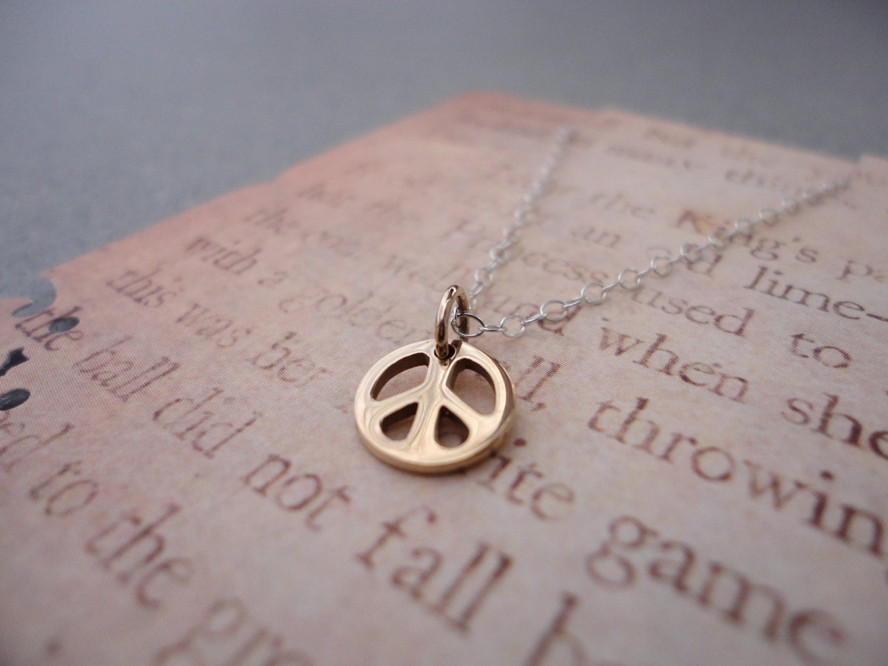 Peace on Earth- Bronze Charm Necklace