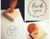 1.5" THANK YOU Circle Design Stamp