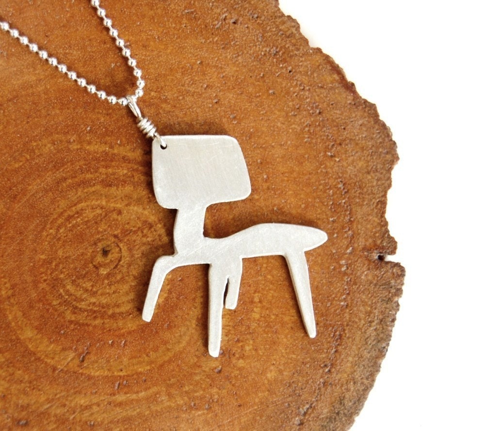 Metal Jewelry - Modern Eames Chair Necklace