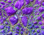 Clematis X-Stream Fibers Fashion pin in royal purple and bright blues