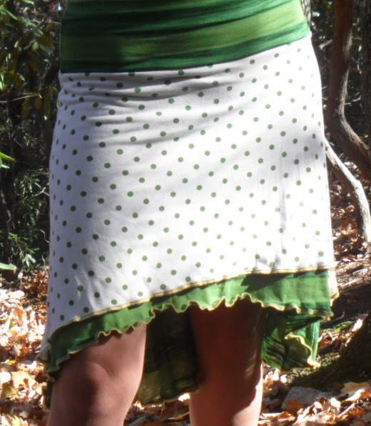 Green Polka Dot Collette Skirt
