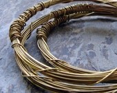 brass binding-- set of three bangle bracelets-- handmade by thebeadedlily on etsy