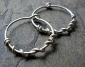 smaller vine hoops-- primitive series-- handmade by thebeadedlily on etsy