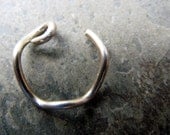 squiggly nose ring-- 18g custom hoop-- primitive series-- handmade by thebeadedily on etsy