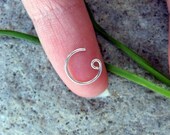 fore-- 22g or 20g sterling silver  nose ring-- primitive series-- handmade by thebeadedlily on etsy