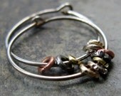 custom ringed hoop earrings-- primitive series-- handmade by thebeadedlily on etsy
