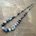 blue beaded necklace or artisan lampwork necklace-- on the blue shore of silence-- handmade by thebeadedlily on etsy