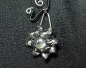 Wire wrapped polymer clay necklace jewelry