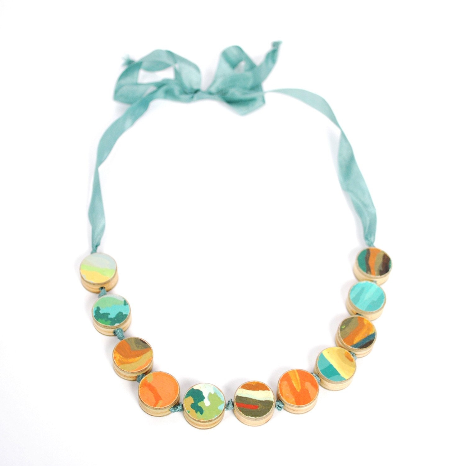 vintage paint by number necklace