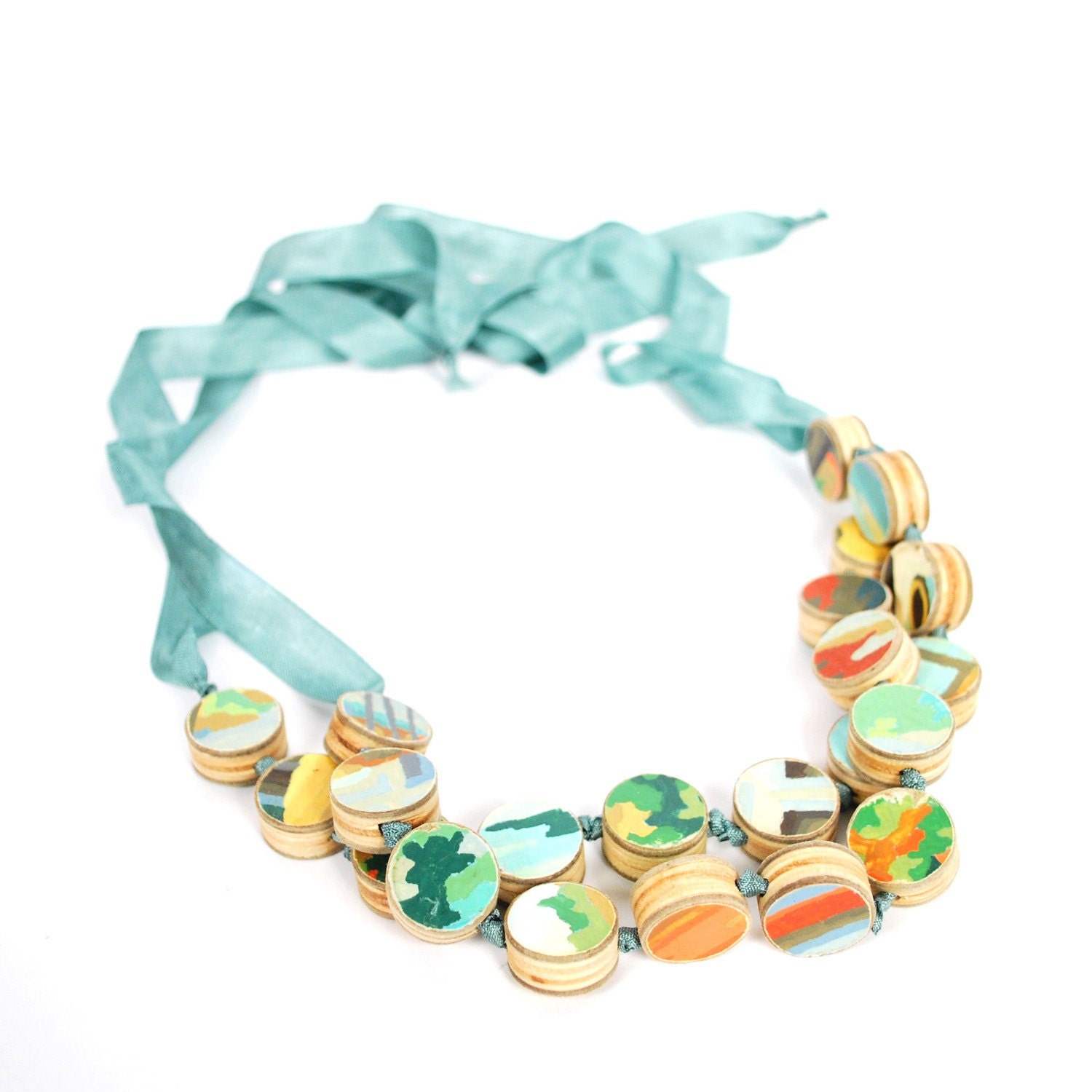 vintage paint by number necklace