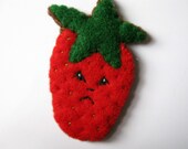 Bittersweets Serious and Suspicious Strawberry Brooch
