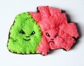 Tasty Ginger and her Vengeful Little Buddy Wasabi - Magnet (or brooch)