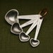 quotes measuring spoons - heart shaped hand cast pewter