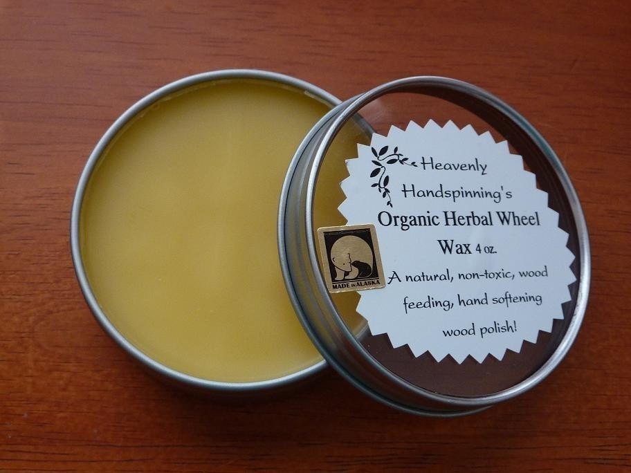 Heavenly Handspinning Organic, Herbal Wheel - Wood Wax - Free Shipping for short time only :o) US only
