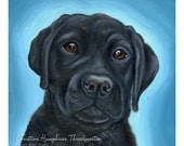 Black Lab Puppy print