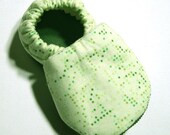 Green on Green Soft Soled Baby Shoes Newborn