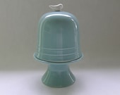 Cupcake Stand with Bird Bell Jar in Robin Egg Blue
