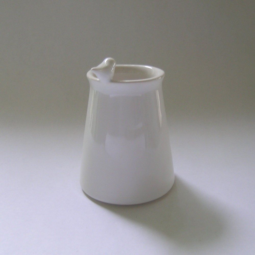 Bird Ceramic Vase in White