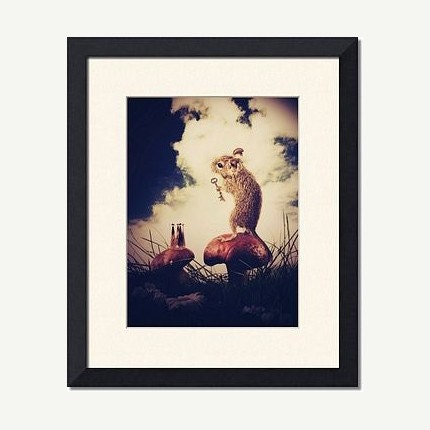 Mouse Art Print, The Little Mouse Prince, 5x7 Inch Print