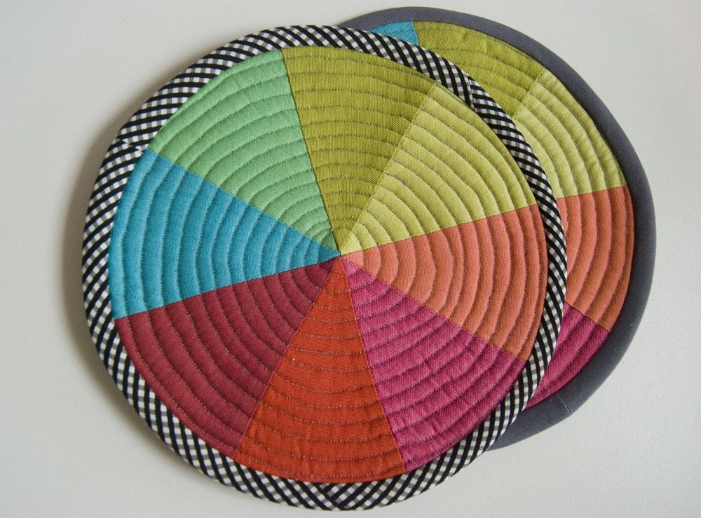 Color Wheel Coasters and Pot Holders Sewing Pattern