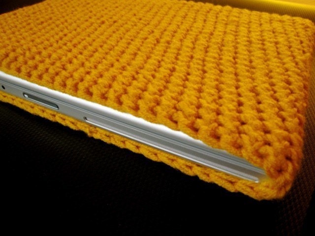 Crochet Laptop Sleeve for 17 inch APPLE MACBOOK PRO or Any 17 inch Laptop