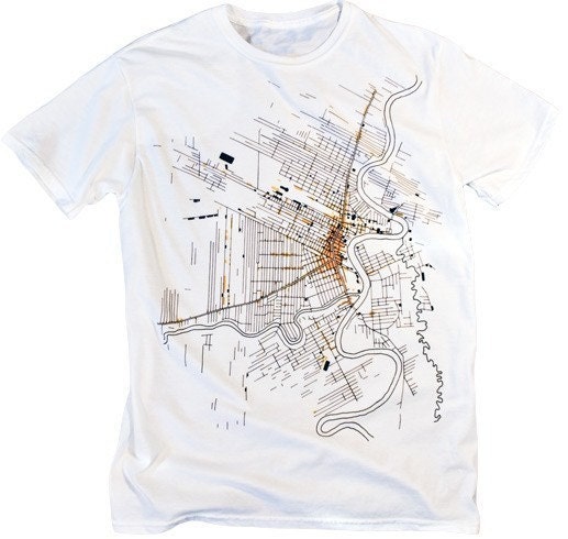 Vintage Cartographic Map Graphic Intricate Cool Design T-shirt