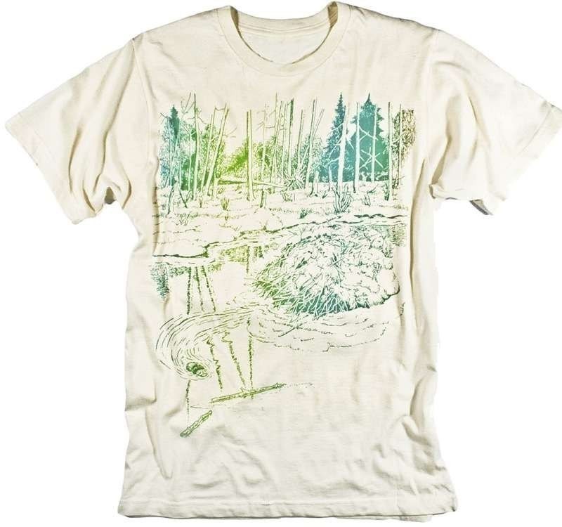 Beaver Dam T-shirt Trees Nature Cool colorful Graphic T-shirt S,M,L,XL,XXL