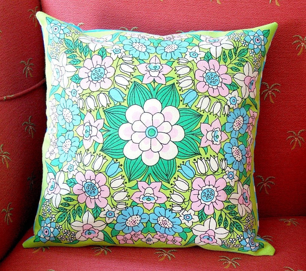 Vintage Mod and Groovy Pillow Cover FREE Shipping