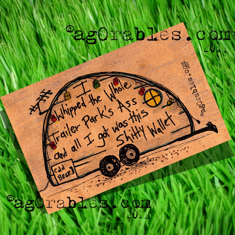 Redneck Trailer Humor Vinyl Wallet Doing it Dirty by Agorables Clothing