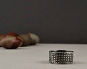 Textured Ring, Wide Silver Ring, Men's and Women's Band