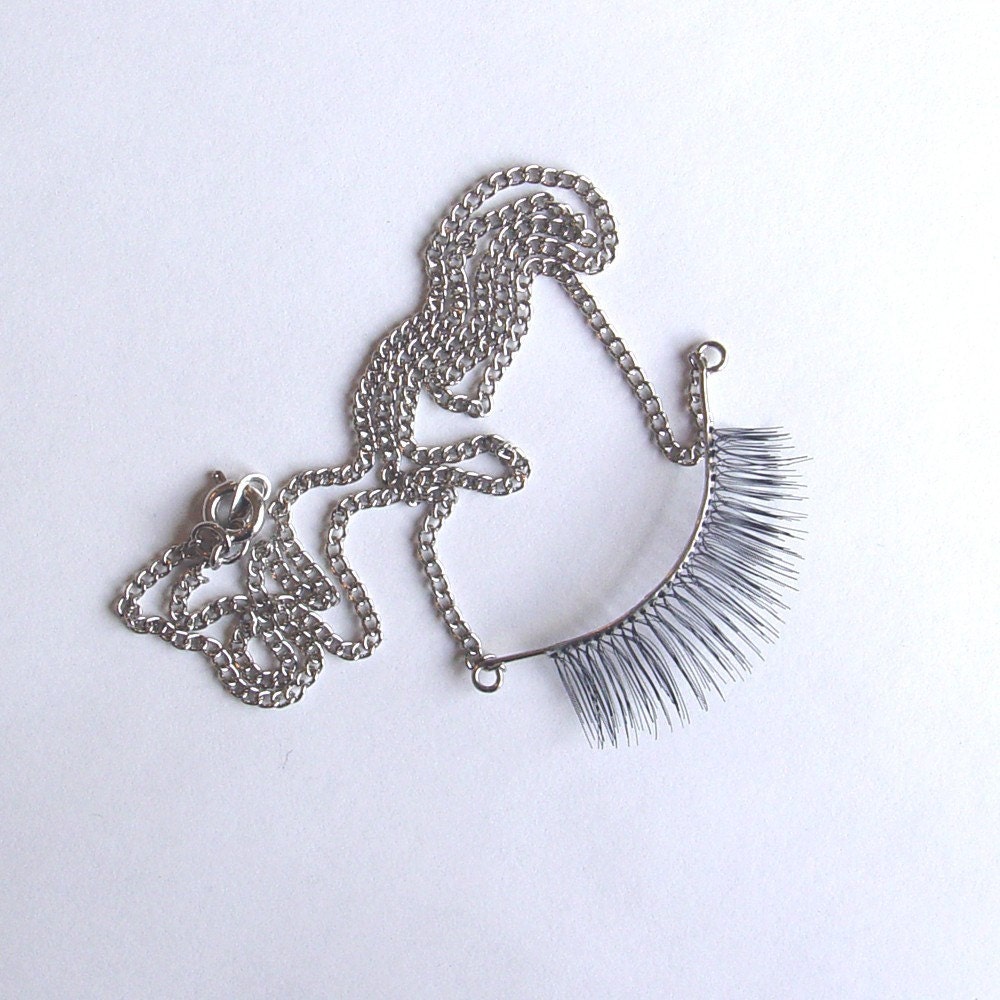 Sterling Silver Eyelash Necklace