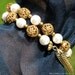 PearLs Vintage Bracelet Wrap Bangle Wedding Dangling Tassel Mad Men Bold Filigree Beads Mid Century Hollywood