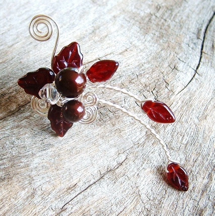 Red Fairy Ear Cuff