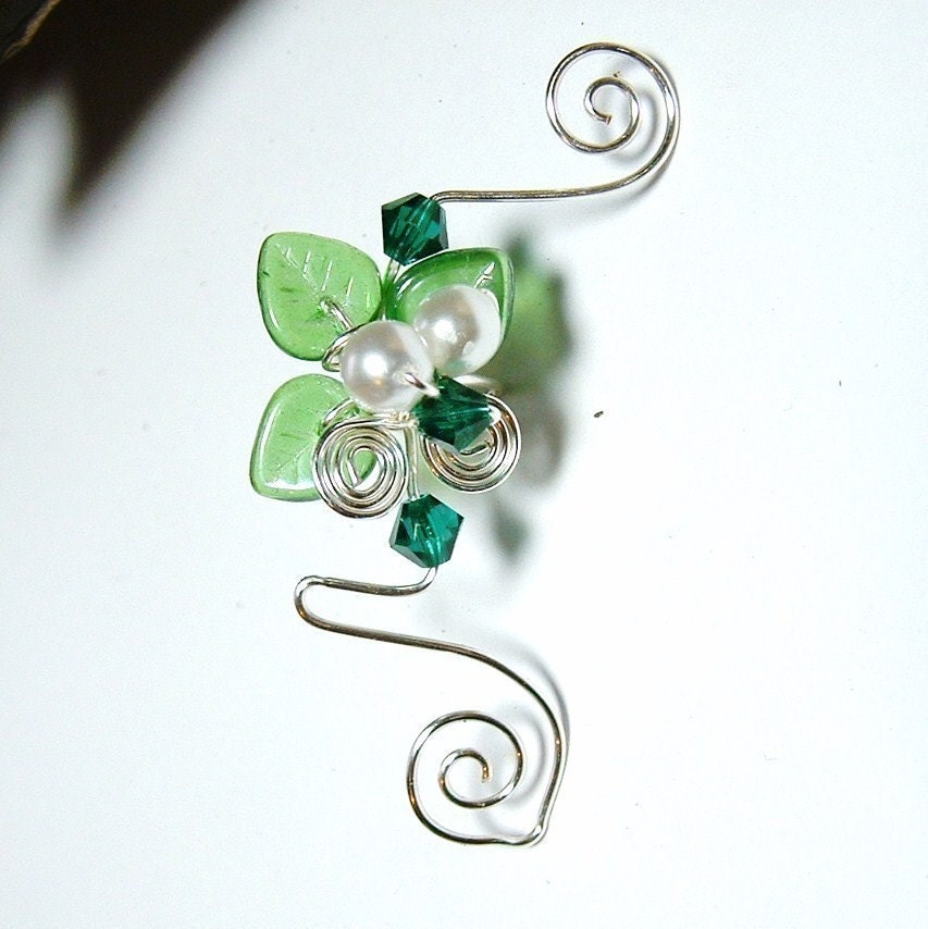 Emerald Forest Elven Ear Cuff